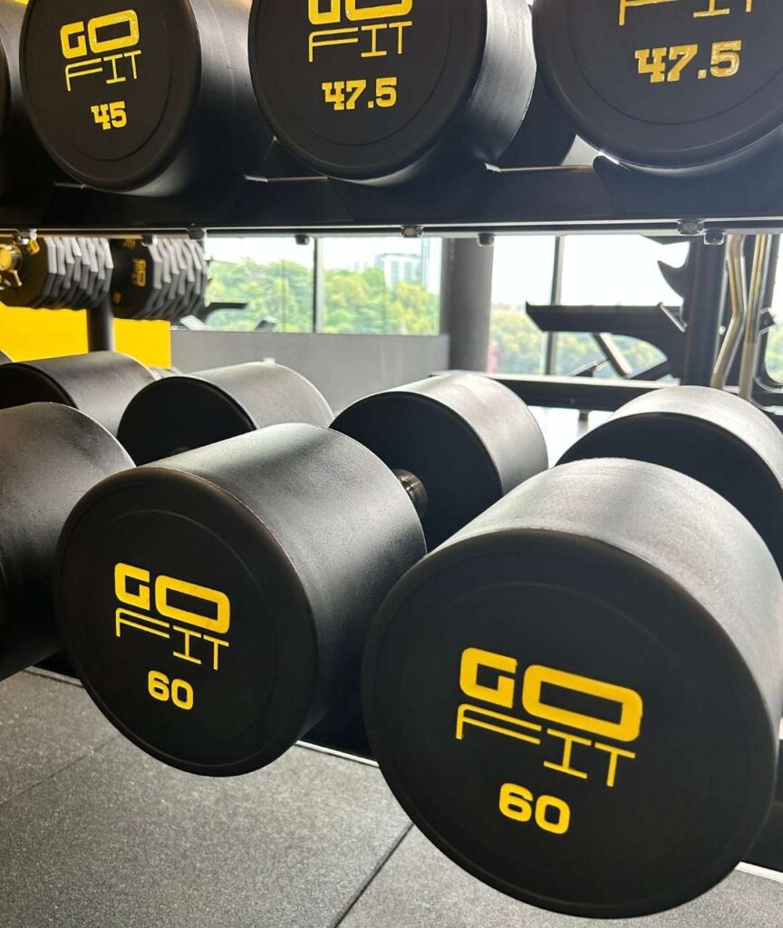 Weights up to 60kg available at GoFit Sunway Square