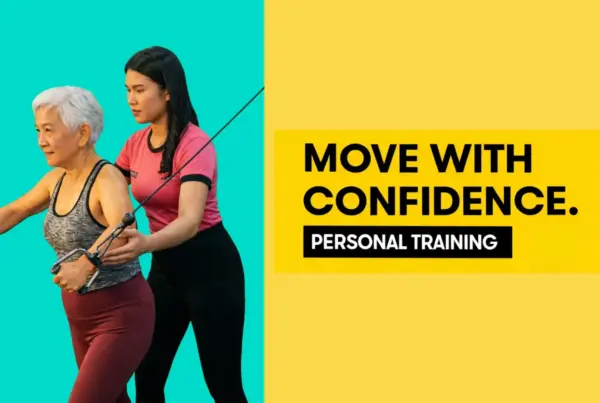 A GoFit trainer assisting a senior lady | Blog exercise for seniors